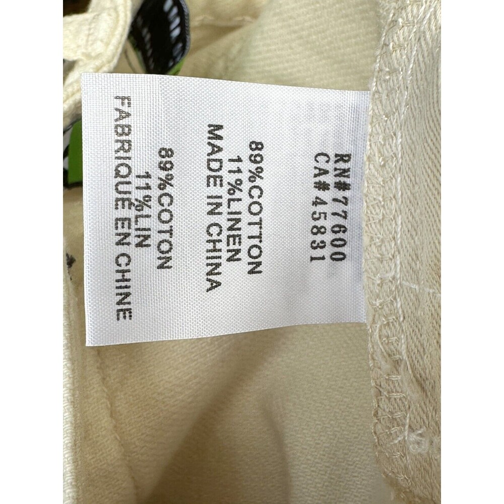 Free People x SR Sandrine Rose Cream White Straight Fit Leg Jeans Size 24 NEW - Picture 5 of 6